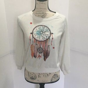 White Dreamcatcher Long Sleeve Sweater